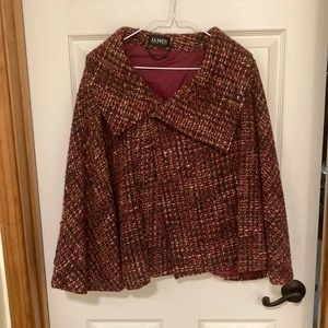 Peter James wool blend cape